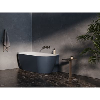 Ravak Freedom Corner II Tec wanna narożna 175x86 cm owalna biały/deepsea blue CC91400000