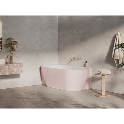 Ravak Freedom Corner II Tec Lewa wanna narożna 175x86 cm owalna biały/alabaster pink CC91600000