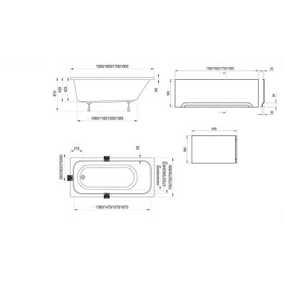 Ravak Chrome wanna prostokątna 180x80 cm biała CE21000000