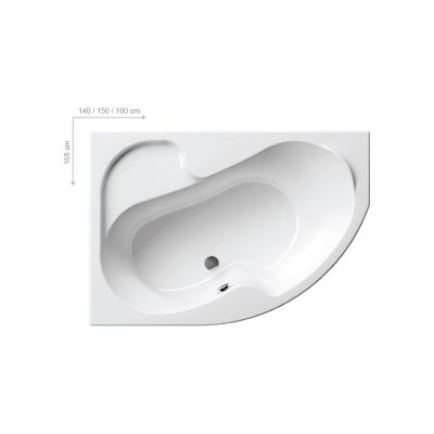 Ravak Rosa I wanna narożna 140x105 cm lewa biała CI01000000