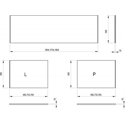 Ravak City panel przedni do wanny 180 cm biała X000001059