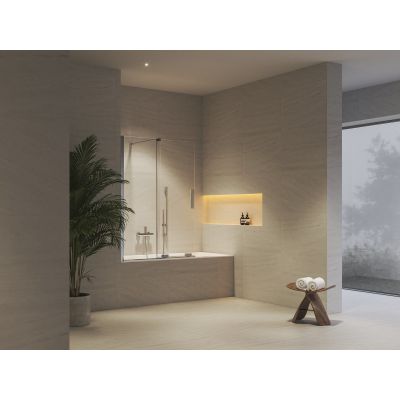 Ravak Roll ROVS2 parawan nawannowy 110 cm 2-częściowy chrom połysk/szkło przezroczyste X786D0C00Z1