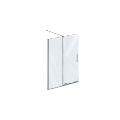 Ravak Roll ROVS2 parawan nawannowy 110 cm 2-częściowy chrom połysk/szkło przezroczyste X786D0C00Z1