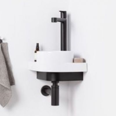 Ravak Yard umywalka 28x28 cm narożna nablatowa biała XJX01228000