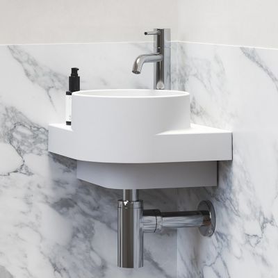 Ravak Yard umywalka 28x28 cm narożna biały mat XJX0E228001