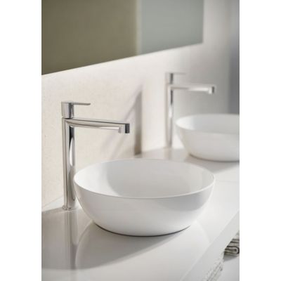 Ravak Uni umywalka 40x40 cm okrągła nablatowa biała XJX01140003