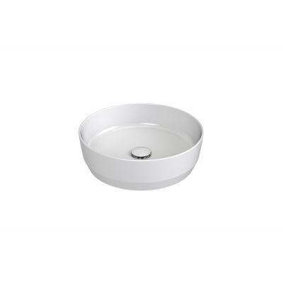 Ravak Zeta Slim umywalka 40x40 cm okrągła nablatowa biała XJX01140007