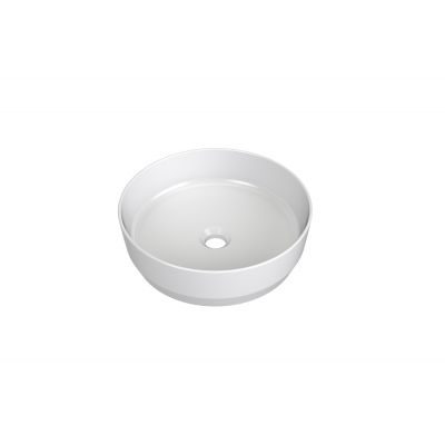 Ravak Zeta Slim umywalka 40x40 cm okrągła nablatowa biała XJX01140007