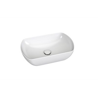 Ravak Uni umywalka 50x31 cm owalna nablatowa biała XJX01150004