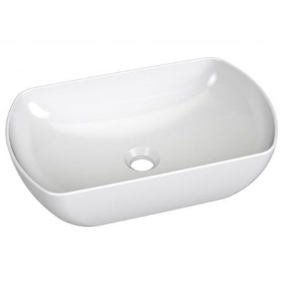 Ravak Uni umywalka 50x31 cm owalna nablatowa biała XJX01150004