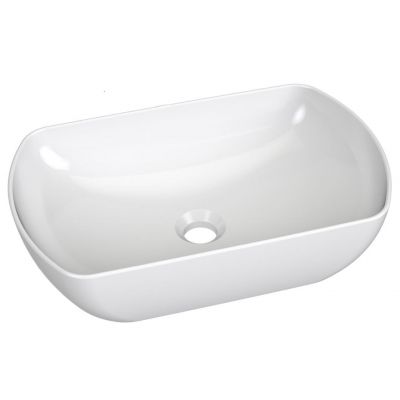 Ravak Uni umywalka 50x31 cm owalna nablatowa biała XJX01150004