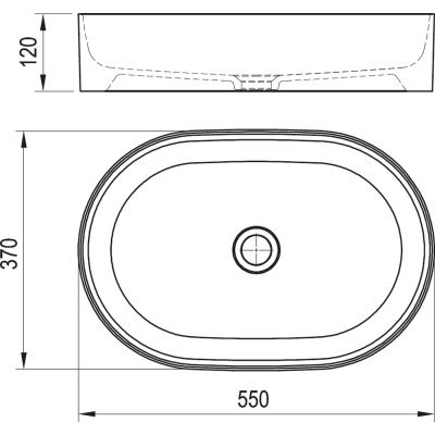 Zestaw Ravak Ceramic 550 SLIM O umywalka z baterią stojącą 10° Free Black korkiem czarny mat (XJX01155001, X01762,  X070151)