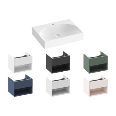 Ravak Lite umywalka 60x45 cm prostokątna meblowa biała XJX01260004