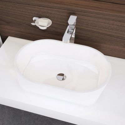 Ravak Solo umywalka 58x40 cm nablatowa prostokątna biała XJX01358000