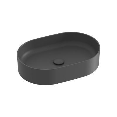 Ravak Ceramic umywalka 55x37 cm owalna nablatowa antracyt XJX03155000