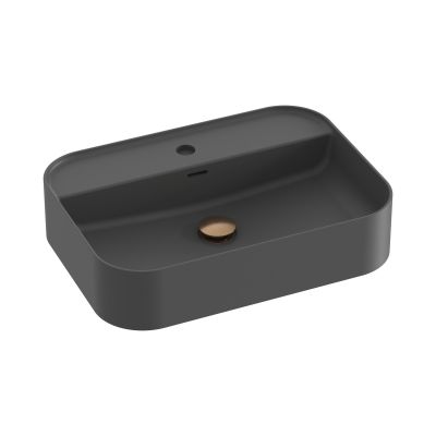 Ravak Ceramic umywalka 55x40 cm prostokątna nablatowa antracyt XJX03155004