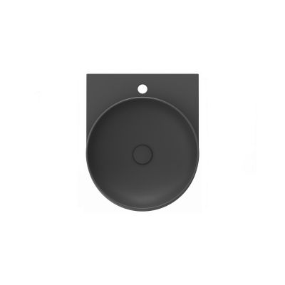 Ravak Yard umywalka 50x40,5 cm półokrągła ścienna antracyt XJX03240002