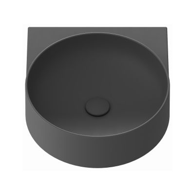 Ravak Yard umywalka 50x40,5 cm półokrągła ścienna antracyt XJX03240002