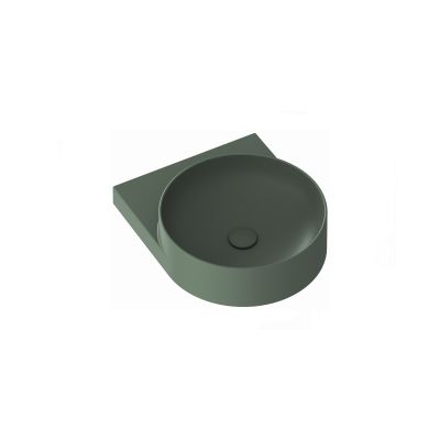 Ravak Yard umywalka 50x40,5 cm półokrągła ścienna grey green XJX08040000