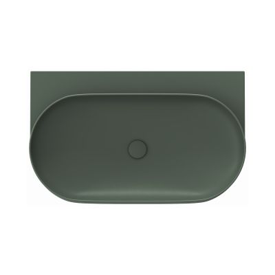 Ravak Yard umywalka 80,5x50 cm półokrągła ścienna grey green XJX08080000