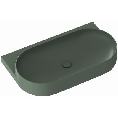 Ravak Yard umywalka 80,5x50 cm półokrągła ścienna grey green XJX08080000