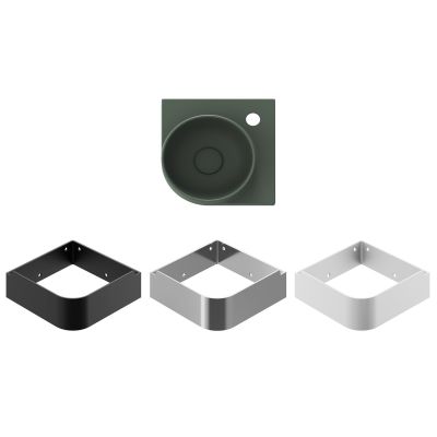 Ravak Yard umywalka 28x28 cm półokrągła ścienna grey green XJX08228000