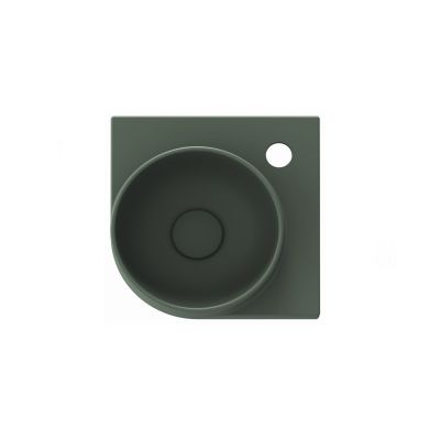 Ravak Yard umywalka 28x28 cm półokrągła ścienna grey green XJX08228000