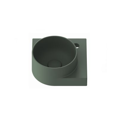 Ravak Yard umywalka 28x28 cm półokrągła ścienna grey green XJX08228000