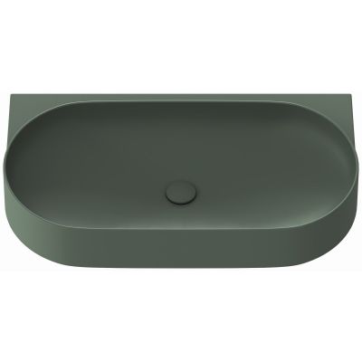 Ravak Yard umywalka 80,5x50 cm półokrągła ścienna Grey Green XJX08280000