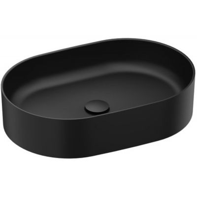 Ravak Ceramic O Slim umywalka 55x37 cm nablatowa owalna czarny mat XJX0D155000