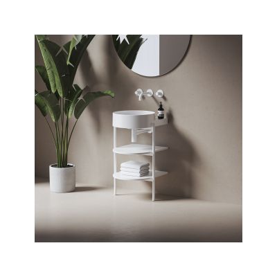 Ravak Yard umywalka 50x40 cm półokrągła ścienna biały mat XJX0E040000