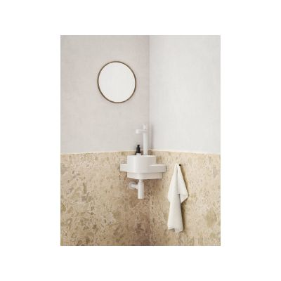 Ravak Yard umywalka 28x28 cm narożna biały mat XJX0E228001