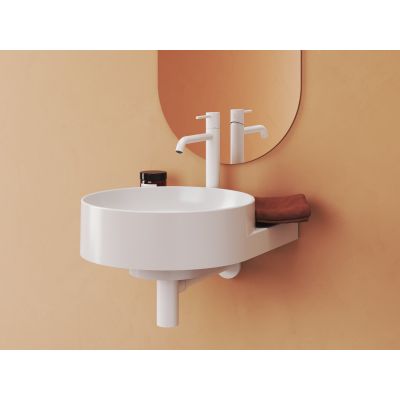 Ravak Yard umywalka 50x40,5 cm półokrągła biały mat XJX0E240001