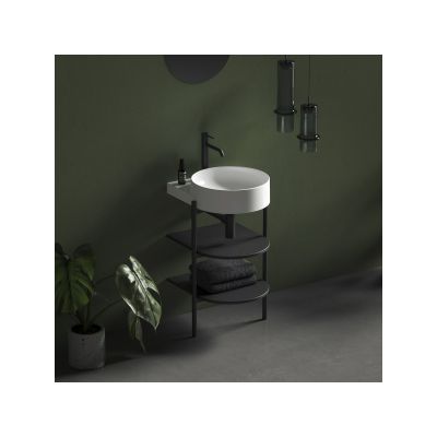 Ravak Yard umywalka 50x40,5 cm półokrągła biały mat XJX0E240001