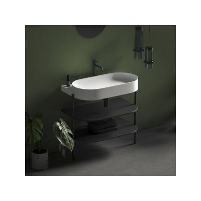 Ravak Yard umywalka 80,5x50 cm półokrągła biały mat XJX0E280001