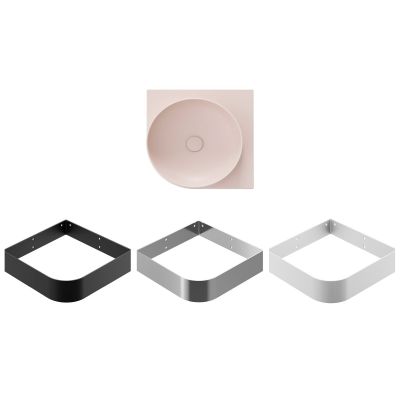 Ravak Yard umywalka 45x45 cm półokrągła ścienna alabaster pink XJX0G045000