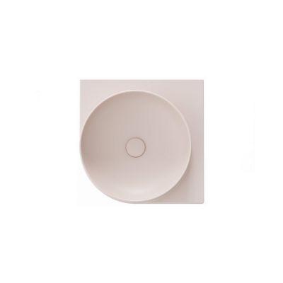 Ravak Yard umywalka 45x45 cm półokrągła ścienna alabaster pink XJX0G045000