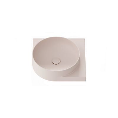 Ravak Yard umywalka 45x45 cm półokrągła ścienna alabaster pink XJX0G045000