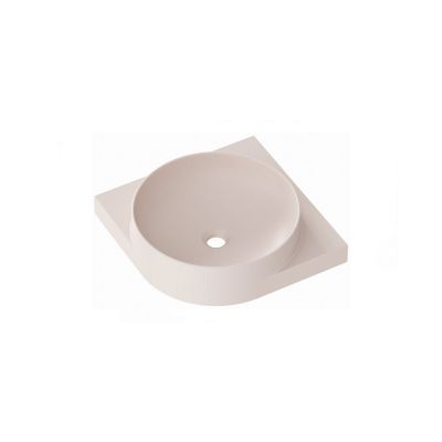 Ravak Yard umywalka 45x45 cm półokrągła narożna ścienna alabaster pink XJX0G245000