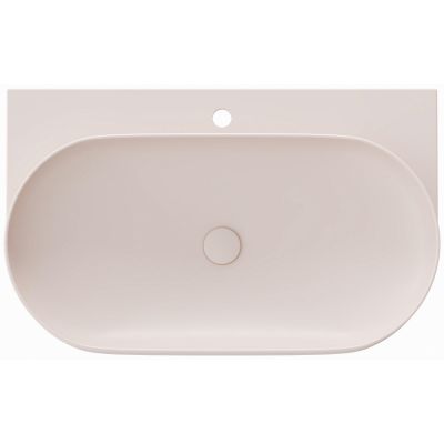 Ravak Yard umywalka 80,5x50 cm półokrągła ścienna alabaster pink XJX0G280000