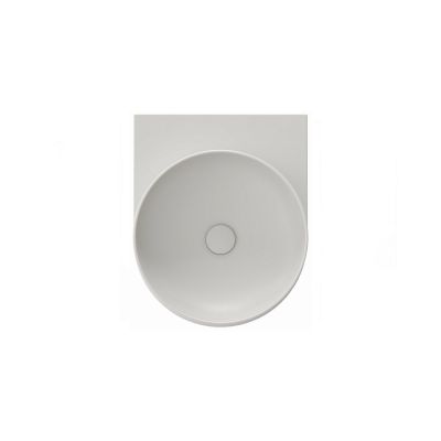 Ravak Yard umywalka 50x40,5 cm półokrągła ścienna smoke grey XJX0O040000