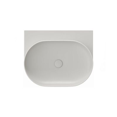 Ravak Yard umywalka 60,5x50 cm półokrągła ścienna smoke grey XJX0O060000