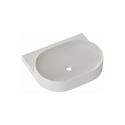 Ravak Yard umywalka 60,5x50 cm półokrągła ścienna smoke grey XJX0O060000