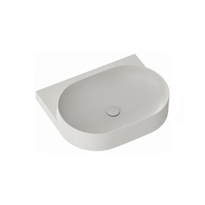 Ravak Yard umywalka 60,5x50 cm półokrągła ścienna smoke grey XJX0O060000