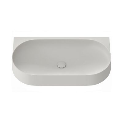 Ravak Yard umywalka 80,5x50 cm półokrągła ścienna smoke grey XJX0O080000