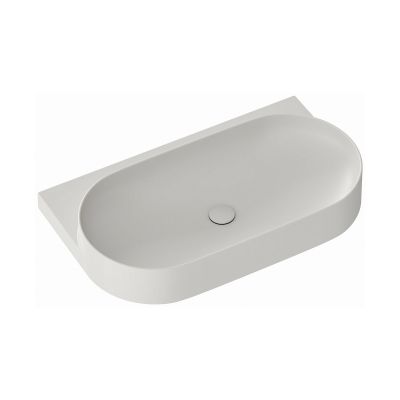 Ravak Yard umywalka 80,5x50 cm półokrągła ścienna smoke grey XJX0O080000