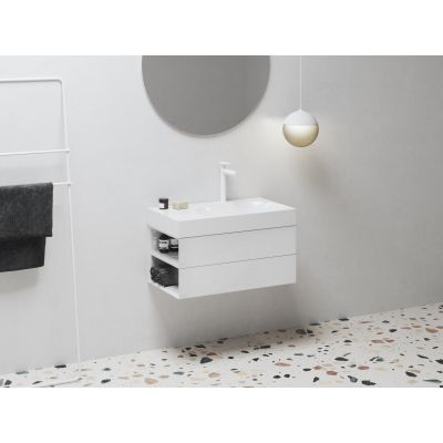 Ravak Lite umywalka 80x45 cm prostokątna meblowa biała XJXL1280001