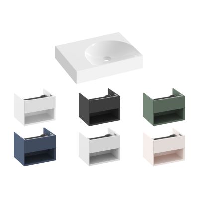 Ravak Lite umywalka 60x45 cm prostokątna meblowa biała XJXL1360000