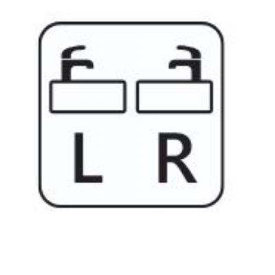 Ravak Veda umywalka 40,8x22,2 cm prostokątna ścienna antracyt XJXL3240000