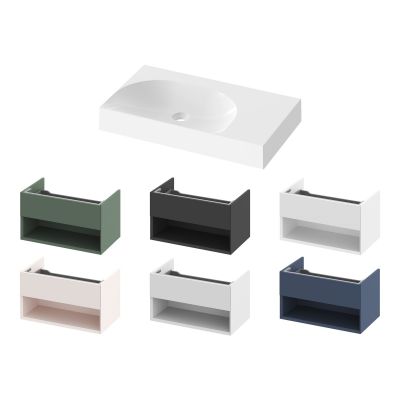 Ravak Lite umywalka 80x45 cm prostokątna meblowa biała XJXP1380001